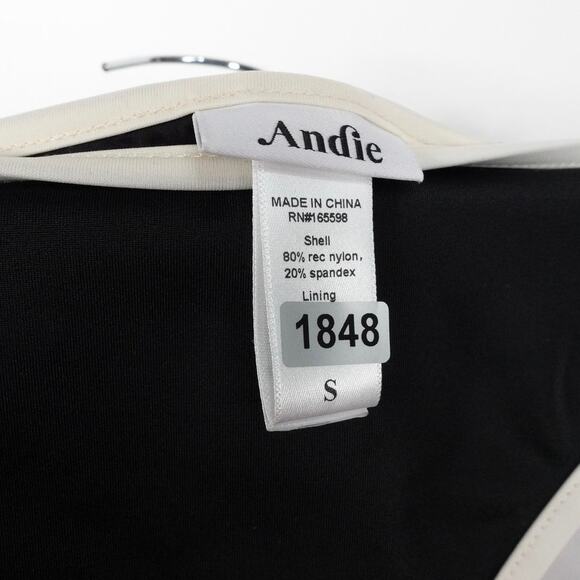 NWOT Andie Swim The Bells Bikini Bottom Women’s Small Cream and Black 1848 - Picture 6 of 6